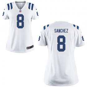 Women's Indianapolis Colts Nike White Game Jersey- SANCHEZ#8