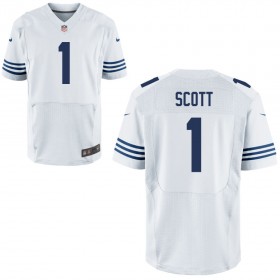 Mens Indianapolis Colts Nike White Alternate Elite Jersey SCOTT#1