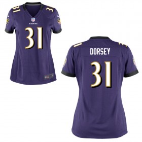 Women's Baltimore Ravens Nike Purple Game Jersey DORSEY#31