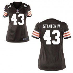 Women's Cleveland Browns Historic Logo Nike Brown Game Jersey STANTON IV#43