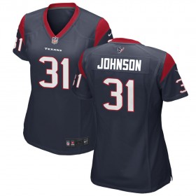 Women's Houston Texans Nike Navy Blue Game Jersey JOHNSON#31