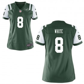 Women's New York Jets Nike Green Game Jersey WHITE#8