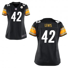 Women's Pittsburgh Steelers Nike Black Game Jersey LEWIS#42