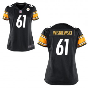 Women's Pittsburgh Steelers Nike Black Game Jersey WISNIEWSKI#61