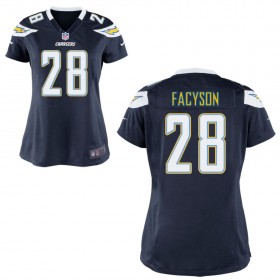 WomenÕs Los Angeles Chargers Nike Navy Blue Game Jersey FACYSON#28