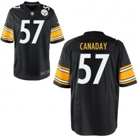 Youth Pittsburgh Steelers Nike Black Game Jersey CANADAY#57