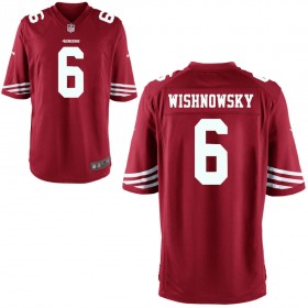 Youth San Francisco 49ers Nike Scarlet Game Jersey WISHNOWSKY#6