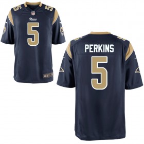 Youth Los Angeles Rams Nike Navy Game Jersey PERKINS#5