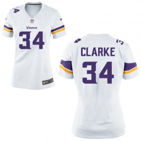 Women's Minnesota Vikings Nike White Game Jersey CLARKE#34