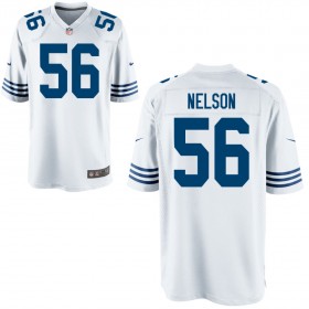Men's Indianapolis Colts Nike Royal Throwback Game Jersey NELSON#56