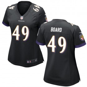 Women's Baltimore Ravens Nike Black Game Jersey BOARD#49