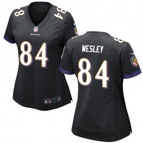 Women's Baltimore Ravens Nike Black Game Jersey WESLEY#84