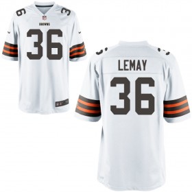 Nike Men's Cleveland Browns Game White Jersey LEMAY#36