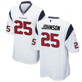 Nike Men's Houston Texans Game White Jersey JOHNSON#25