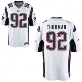 Nike Men's New England Patriots Game White Jersey THURMAN#92