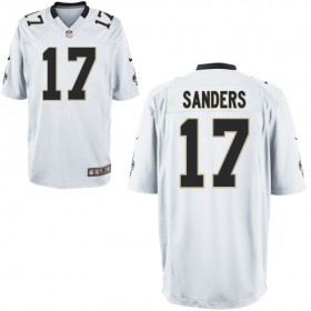 Nike Men's New Orleans Saints Game White Jersey SANDERS#17