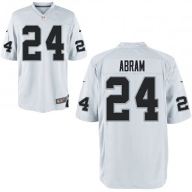 Nike Men's Las Vegas Raiders Game White Jersey ABRAM#24
