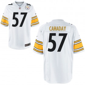 Nike Men's Pittsburgh Steelers Game White Jersey CANADAY#57