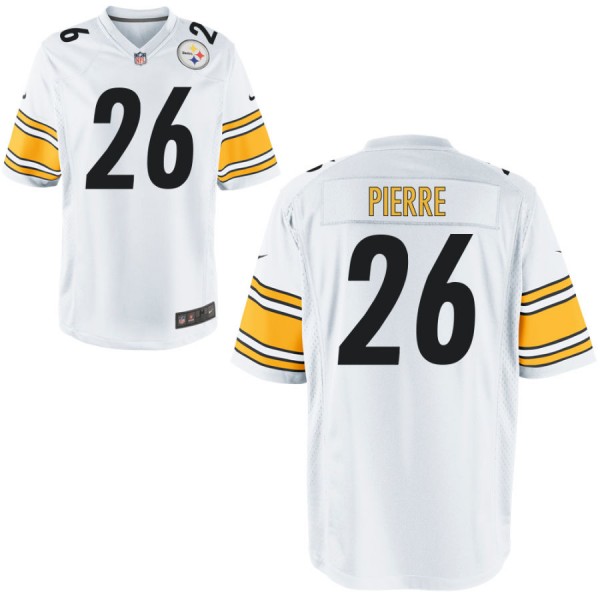 Nike Men's Pittsburgh Steelers Game White Jersey PIERRE#26