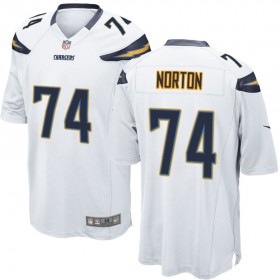 Nike Men's Los Angeles Chargers Game White Jersey NORTON#74