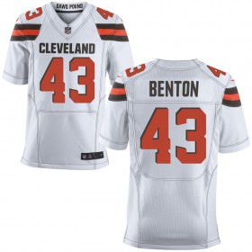 Men's Cleveland Browns Nike White Elite Jersey BENTON#43