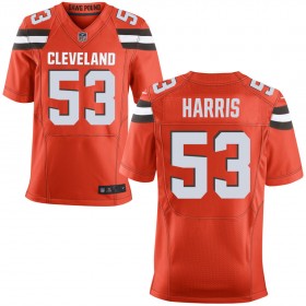 Men's Cleveland Browns Nike Orange Alternate Elite Jersey HARRIS#53