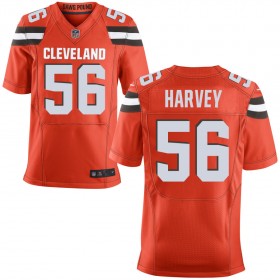 Men's Cleveland Browns Nike Orange Alternate Elite Jersey HARVEY#56