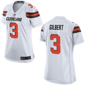 Nike Cleveland Browns Womens White Game Jersey GILBERT#3